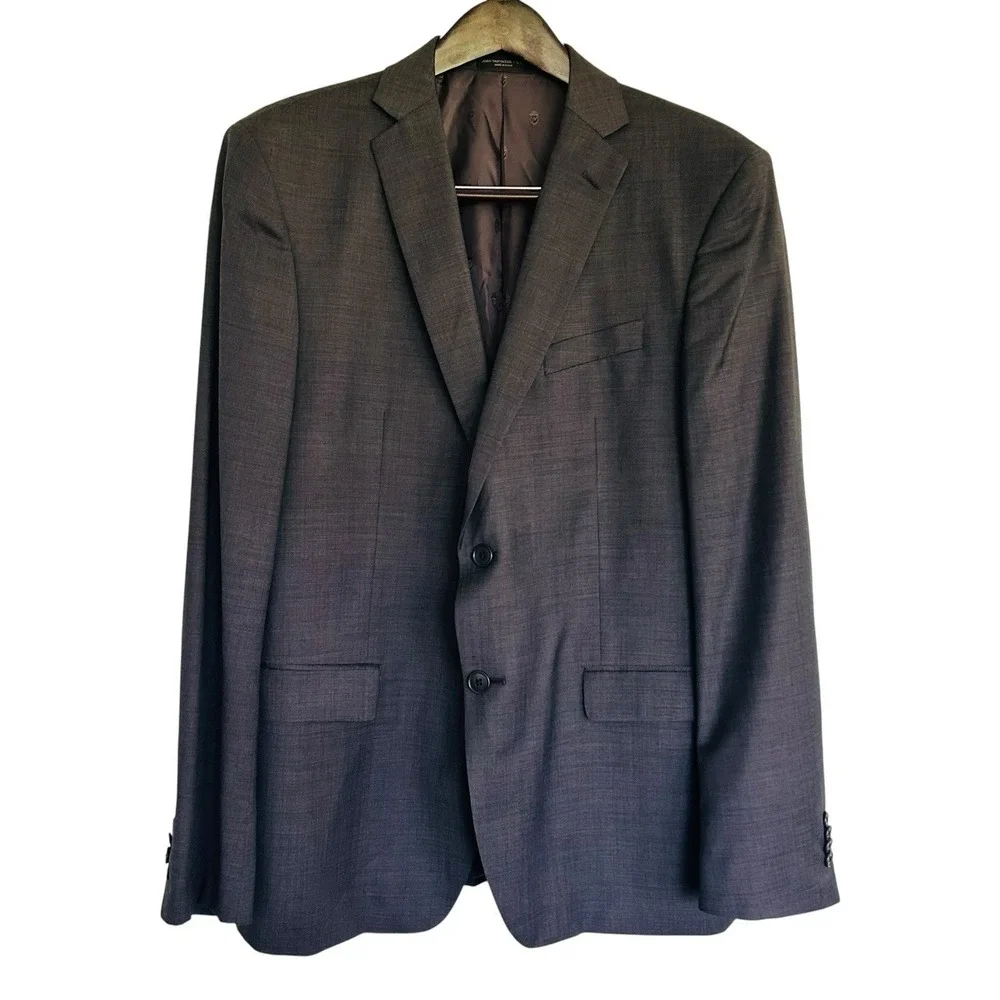 John Varvatos USA 44R Charcoal Gray Wool Blend Sport Coat Blazer 2 Button Vented